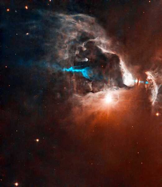 Hubble observa nova estrela bradando sua presença com show de luzes cósmicas